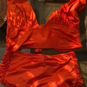 ASOS high waist ruched bikini